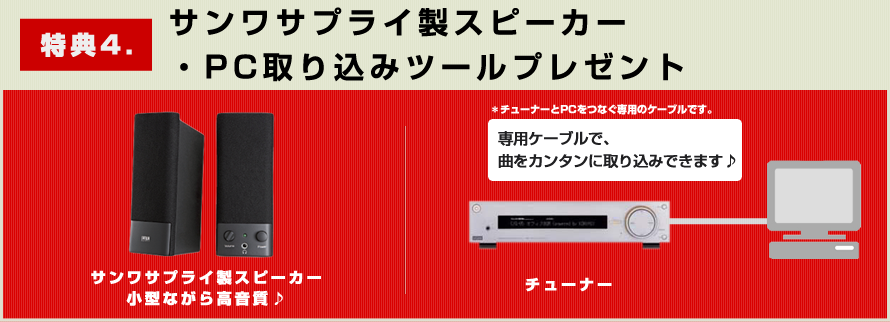 サンワサプライ製スピーカープレゼント